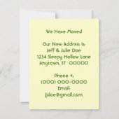 Retro Busy Home We hebben kennisgeving van verplaa Aankondiging (Achterkant)