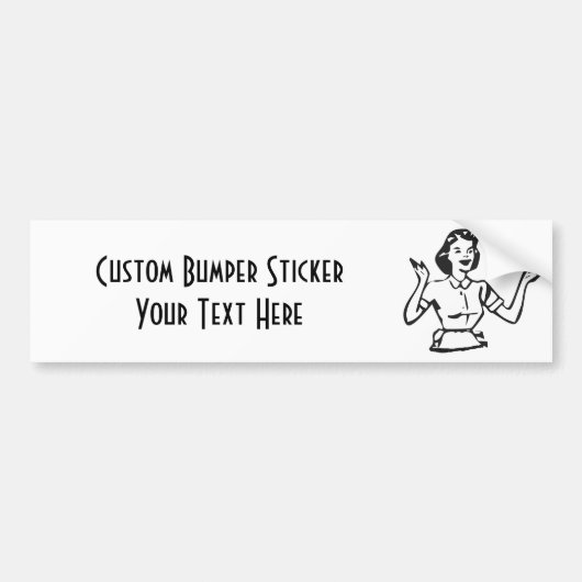 Retro Busy Houseechtgenote Bumpersticker (Voorkant)