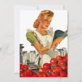 Retro Busy Kitchen Home Canning Party Blank 5x7 Kaart (Voorkant)