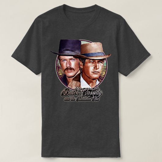 Retro Butch Cassidy en het Sundance Kind Outlaw Tr T-shirt (Design voorkant)