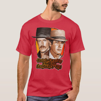Retro Butch Cassidy en het Sundance Kind Tribute T-shirt