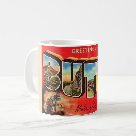 Retro Butte Montana Welkom Kop (Voorkant links)