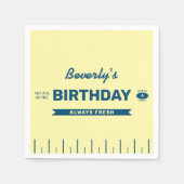 Retro Butter Stick Personalized Birthday Party Servet (Voorkant)