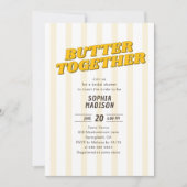 Retro Butter Together Yellow Bridal Shower Kaart (Voorkant)