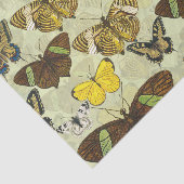 Retro Butterflies Patroon Tissuepapier (Detail)