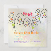 Retro Butterflies + Spring Bouquet/Save the Date Save The Date (Voorkant)