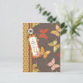 Retro Butterflies TY Briefkaart (Staand voorkant)