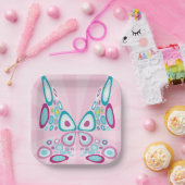 Retro Butterfly Abstracte Pop Art Papieren Bordje (Feest)