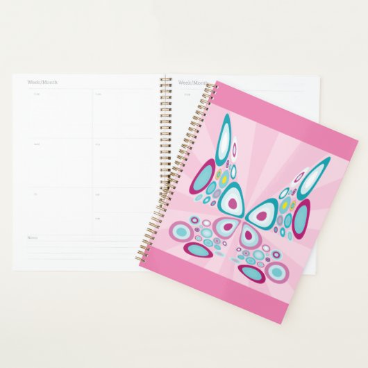 Retro Butterfly Abstracte Pop Art Planner (Display)