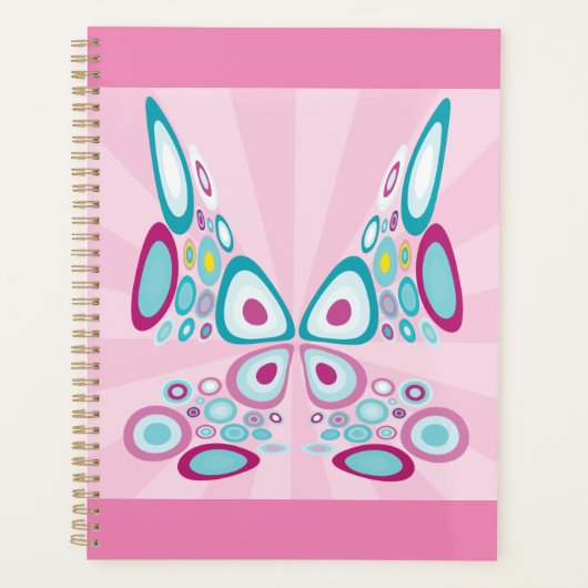Retro Butterfly Abstracte Pop Art Planner (Voorkant)