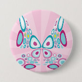 Retro Butterfly Abstracte Pop Art Ronde Button 7,6 Cm (Voorkant)