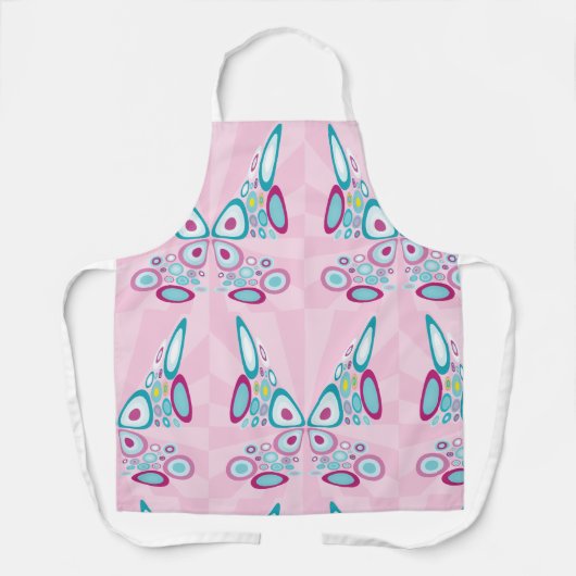 Retro Butterfly Abstracte Pop Art Schort (Voorkant)