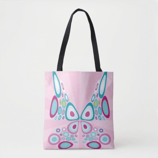 Retro Butterfly Abstracte Pop Art Tote Bag (Voorkant)