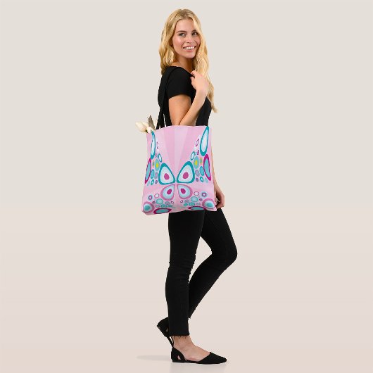 Retro Butterfly Abstracte Pop Art Tote Bag