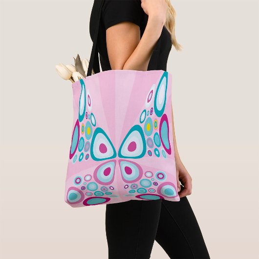 Retro Butterfly Abstracte Pop Art Tote Bag