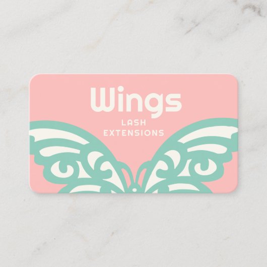 Retro Butterfly Beauty Visitekaartje (Voorkant)