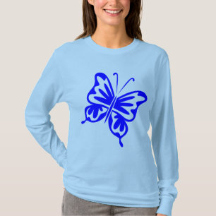 Retro Butterfly - blauw T-shirt