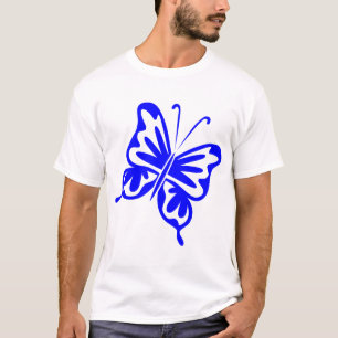 Retro Butterfly - blauw T-shirt