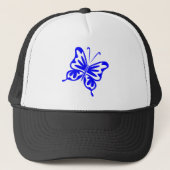 Retro Butterfly - blauw Trucker Pet (Voorkant)