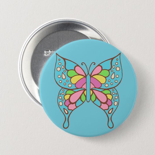 Retro Butterfly Button (Voorkant /achterkant)