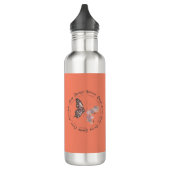 Retro Butterfly Christelijk Quottes Design Waterfles (Links)