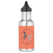 Retro Butterfly Christelijk Quottes Design Waterfles (Links)