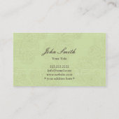 Retro Butterfly & Floral Pattern visitekaartje (Achterkant)