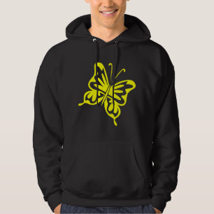 Retro Butterfly - Geel Hoodie