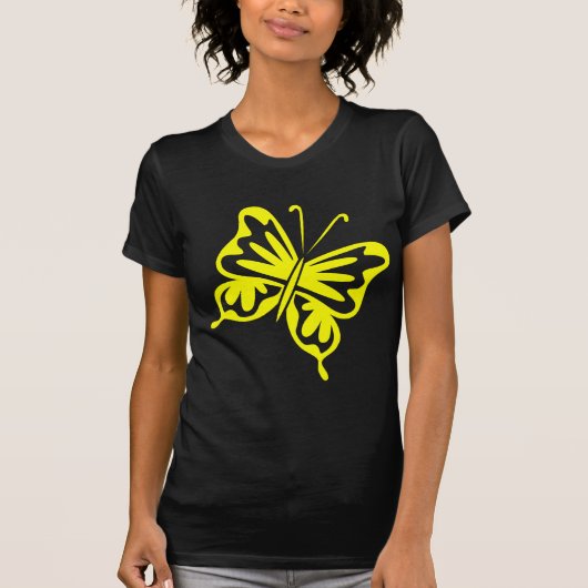 Retro Butterfly - Geel T-shirt (Voorkant)