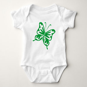 Retro Butterfly - Grass Green Romper