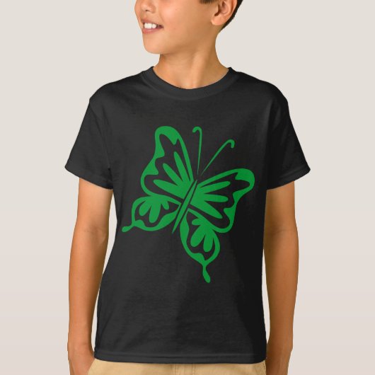 Retro Butterfly - Grass Green T-shirt (Voorkant)