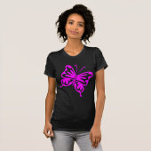 Retro Butterfly - Magenta T-shirt (Voorkant volledig)