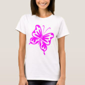 Retro Butterfly - Magenta T-shirt (Voorkant)