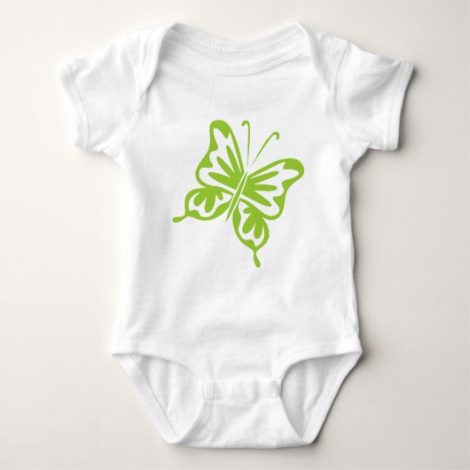 Retro Butterfly - Martian green Romper (Voorkant)