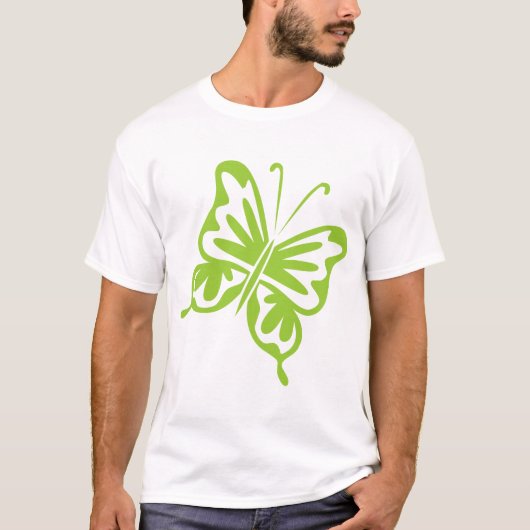 Retro Butterfly - Martian green T-shirt (Voorkant)