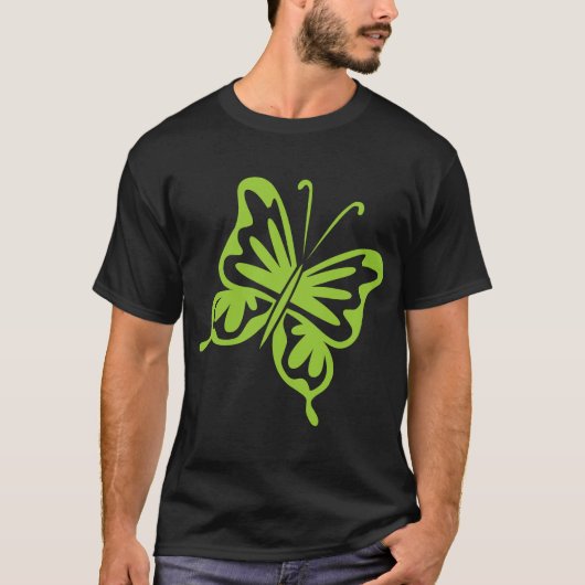 Retro Butterfly - Martian green T-shirt (Voorkant)