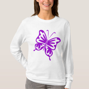 Retro Butterfly - Paars T-shirt