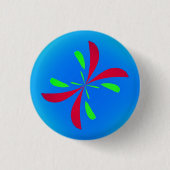 Retro Butterfly Ronde Button 3,2 Cm (Voorkant)