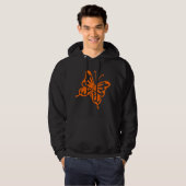 Retro Butterfly - Sinaasappel Hoodie (Voorkant volledig)