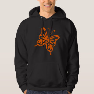 Retro Butterfly - Sinaasappel Hoodie