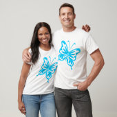 Retro Butterfly - Sky Blue T-shirt (Unisex)