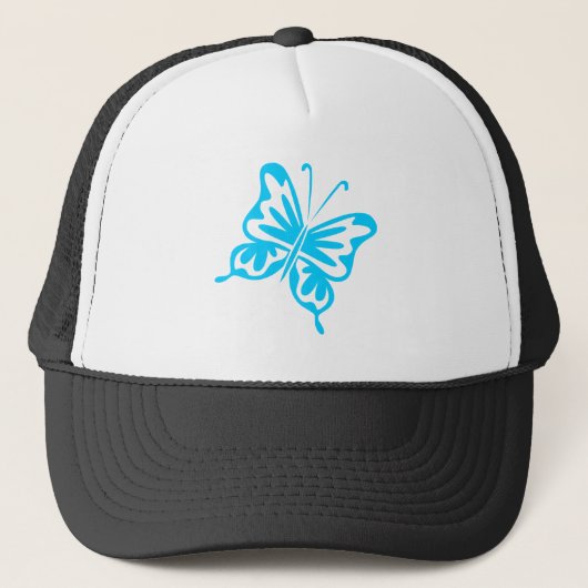 Retro Butterfly - Sky Blue Trucker Pet (Voorkant)