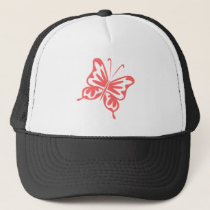 Retro Butterfly - Tropisch roze Trucker Pet