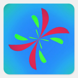 Retro Butterfly  Vierkante Sticker