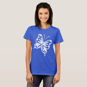 Retro Butterfly - White T-shirt (Voorkant volledig)