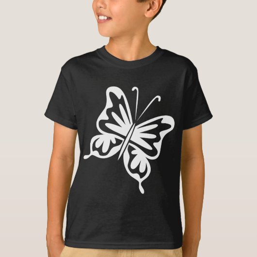 Retro Butterfly - White T-shirt (Voorkant)