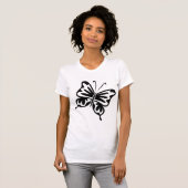 Retro Butterfly - zwart T-shirt (Voorkant volledig)