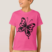 Retro Butterfly - zwart T-shirt (Voorkant)