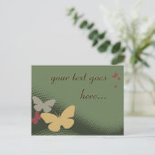 retro butterflyse briefkaart (Staand voorkant)