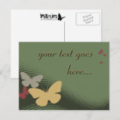 retro butterflyse briefkaart (Voorkant / Achterkant)